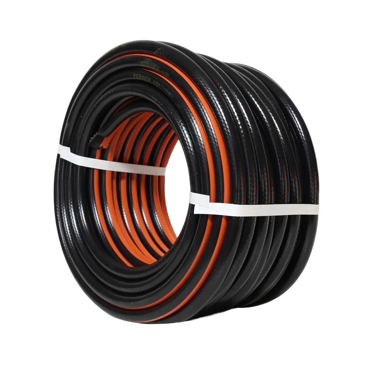 Шланг для полива REBINER KALAHARI 1/2" 50 м армированный Черно-оранжевый