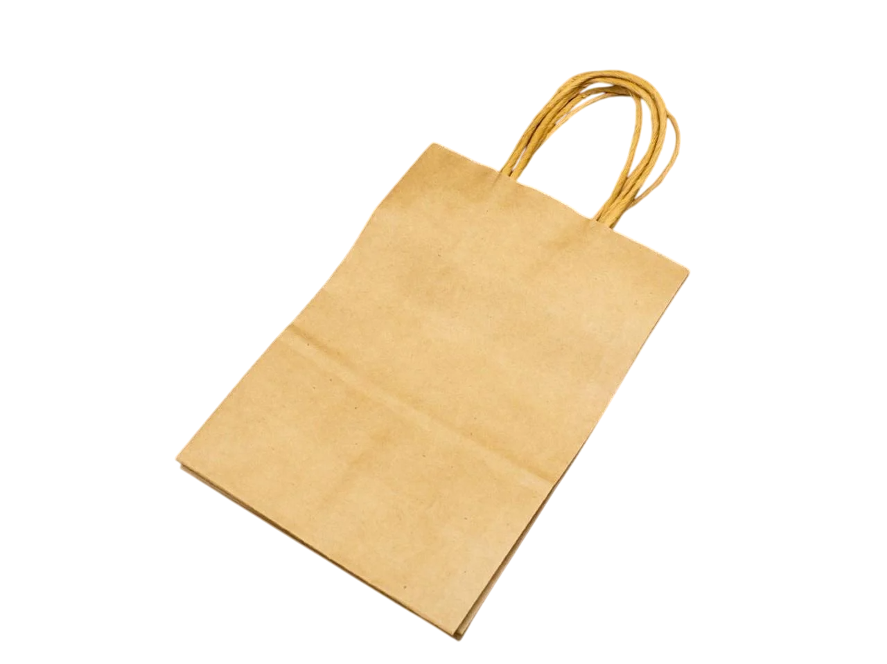 Пакет крафт бумажный подарочный с витыми ручками 21х13х8 см Крафт (BG-586-2)