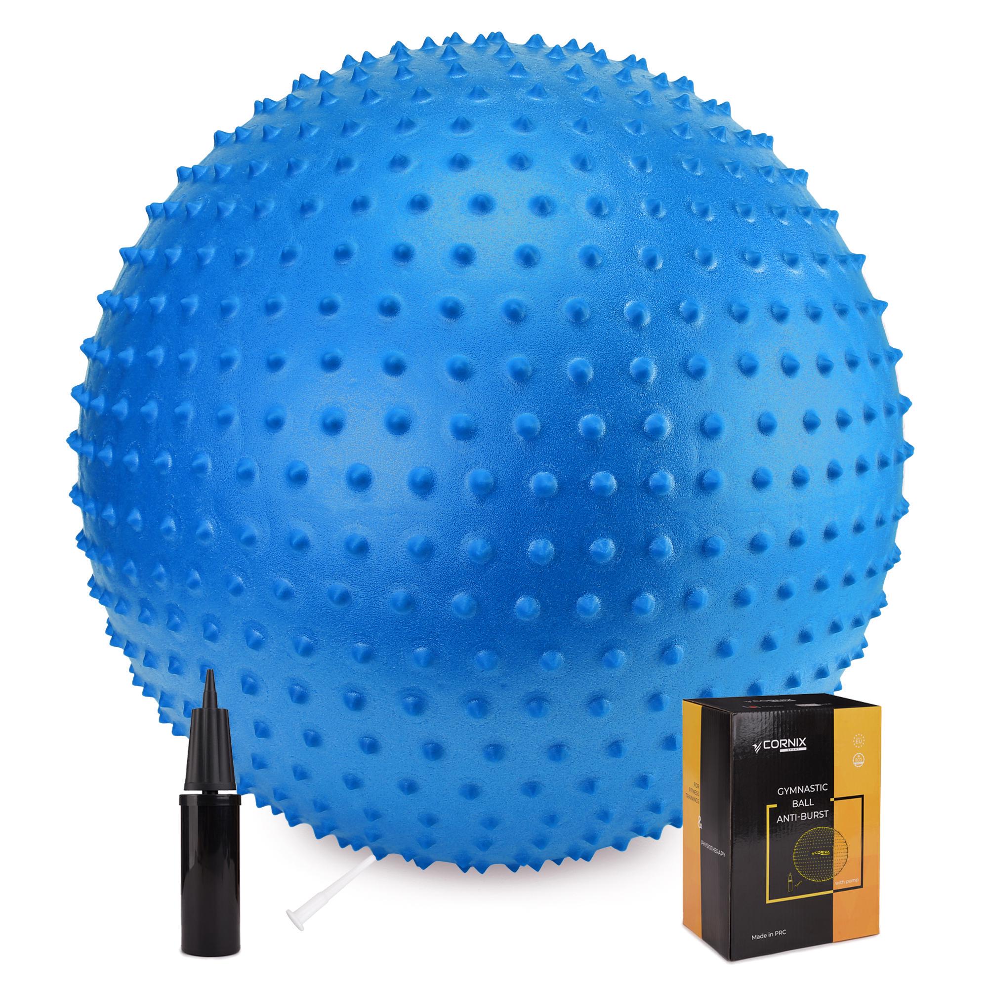 Фитбол для фитнеса массажный Cornix Anti-Burst XR-0467 55 см Blue
