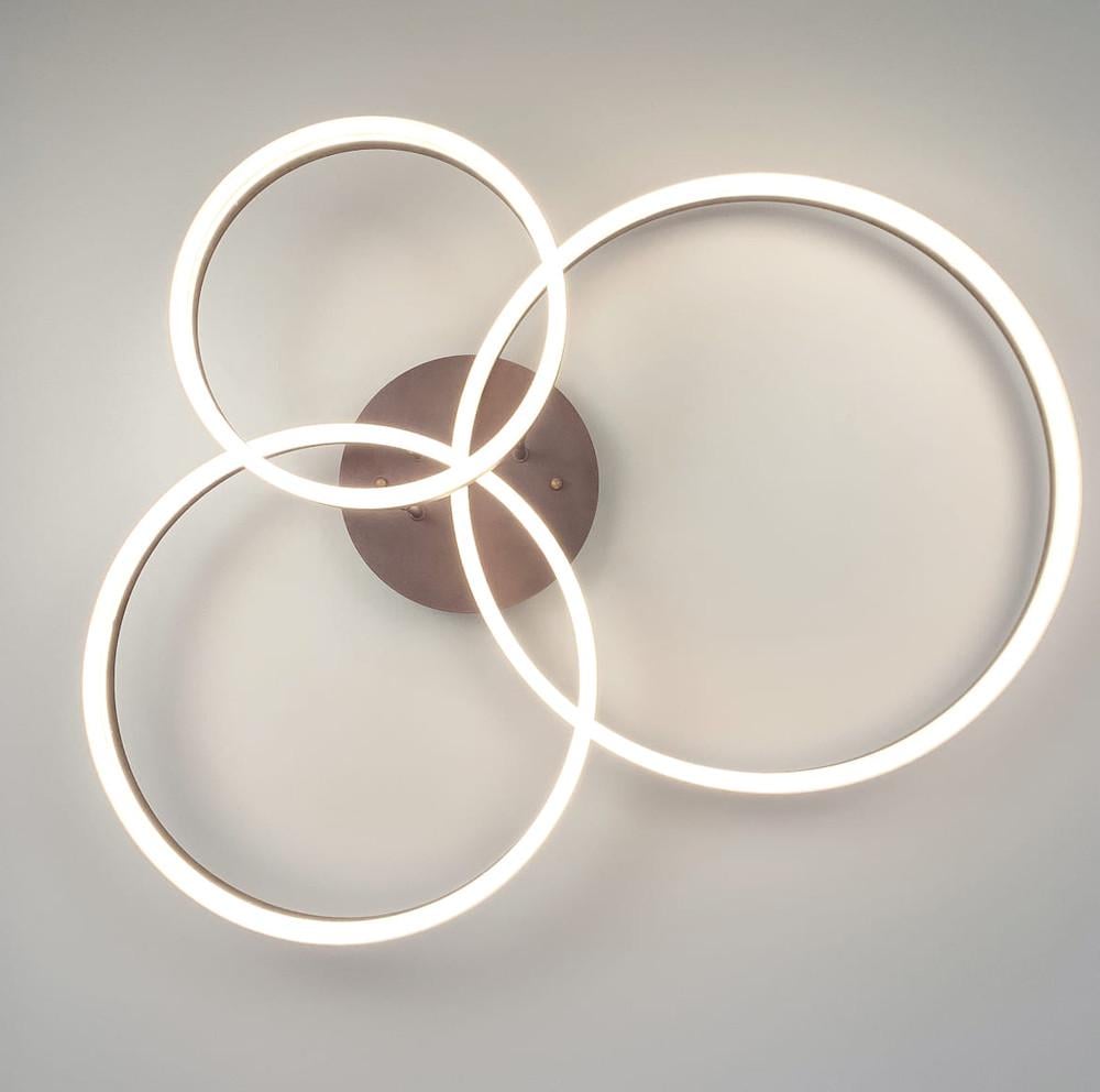 Люстра cтельова LED на 3 кільця Коричневий (A 8008/3 BCoffee) - фото 5 Люстра cтельова LED на 3 кільця Коричневий (A 8008/3 BCoffee) - фото 5