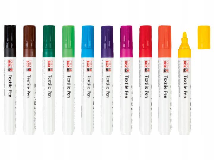 Маркеры для одежды и ткани CREABOX Marabu 10 шт. (P1-00264) Маркеры для одежды и ткани CREABOX Marabu 10 шт. (P1-00264)