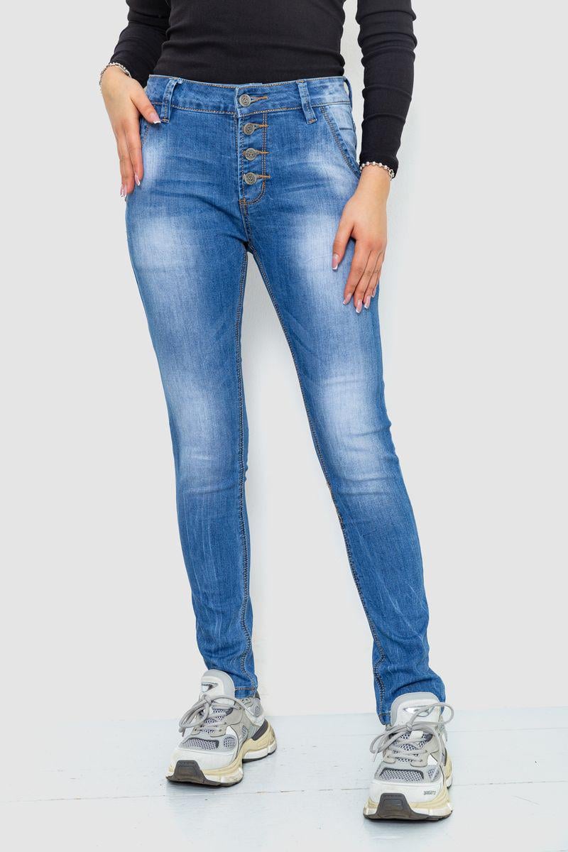 Джинси жіночі з потертостями Ager 244RS08 р. 27 Синій (65f2d3f7a4b9607aef04ec55)