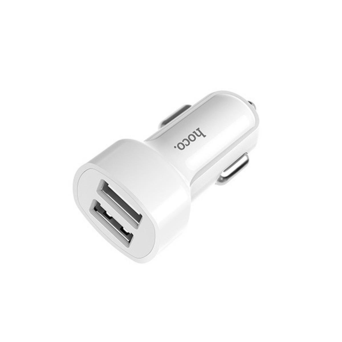 Зарядное устройство автомобильное Hoco Z2A two-Port car charger 2 USB 2.4 A White (01302) Зарядное устройство автомобильное Hoco Z2A two-Port car charger 2 USB 2.4 A White (01302)