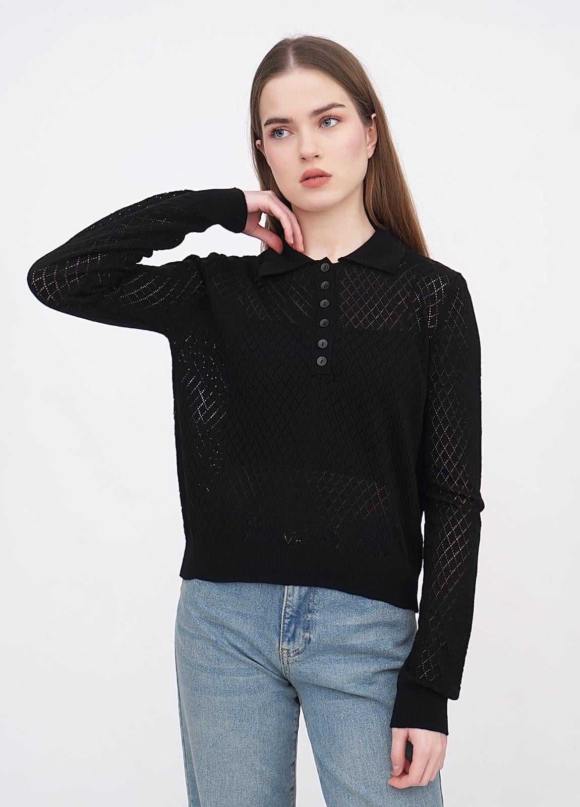 Джемпер жіночий EQUILIBRI W345_029_000 one size Чорний (W345_029_000#Black#SS2026#***)