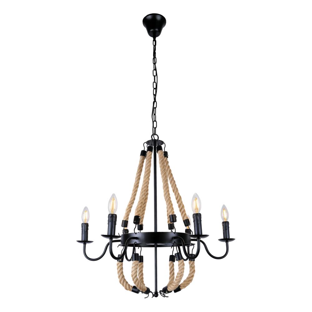 Люстра Levistella 7529366-6 на 6 ламп Черный (14-16-LVS03106)