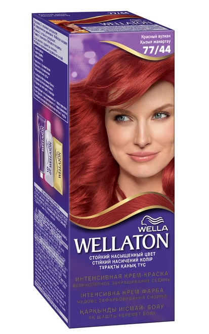 Крем-краска для волос Wellaton 77/44 Красный вулкан (95335)