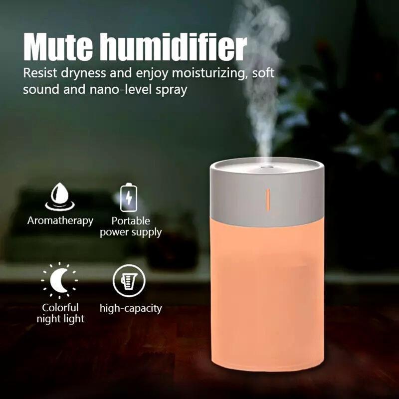 Зволожувач повітря Humidifier h2o ультразвуковий портативний з підсвічуванням Білий (346U) - фото 5