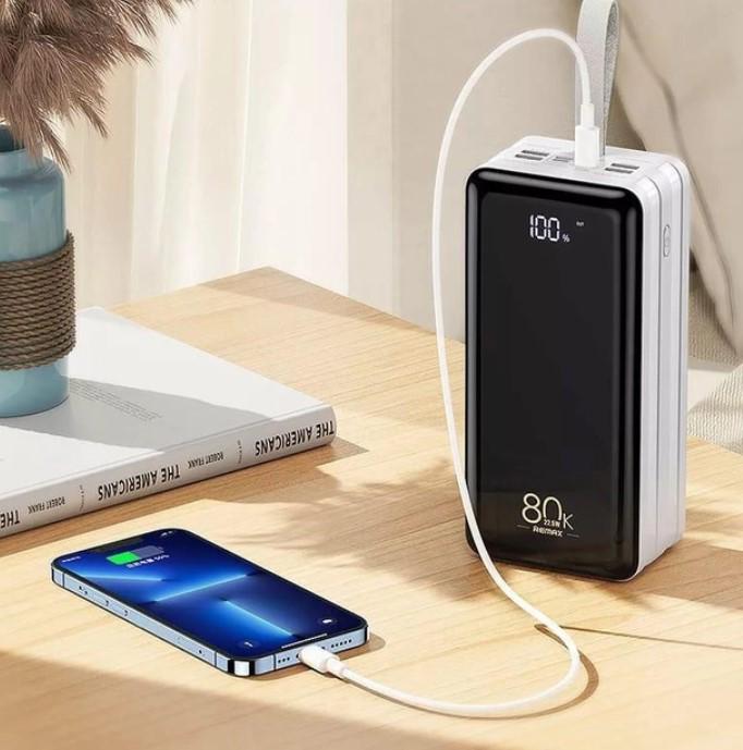 Повербанк Remax RPP-291 80000 mAh PD 20W/QC 22,5W White - фото 5 Повербанк Remax RPP-291 80000 mAh PD 20W/QC 22,5W White - фото 5