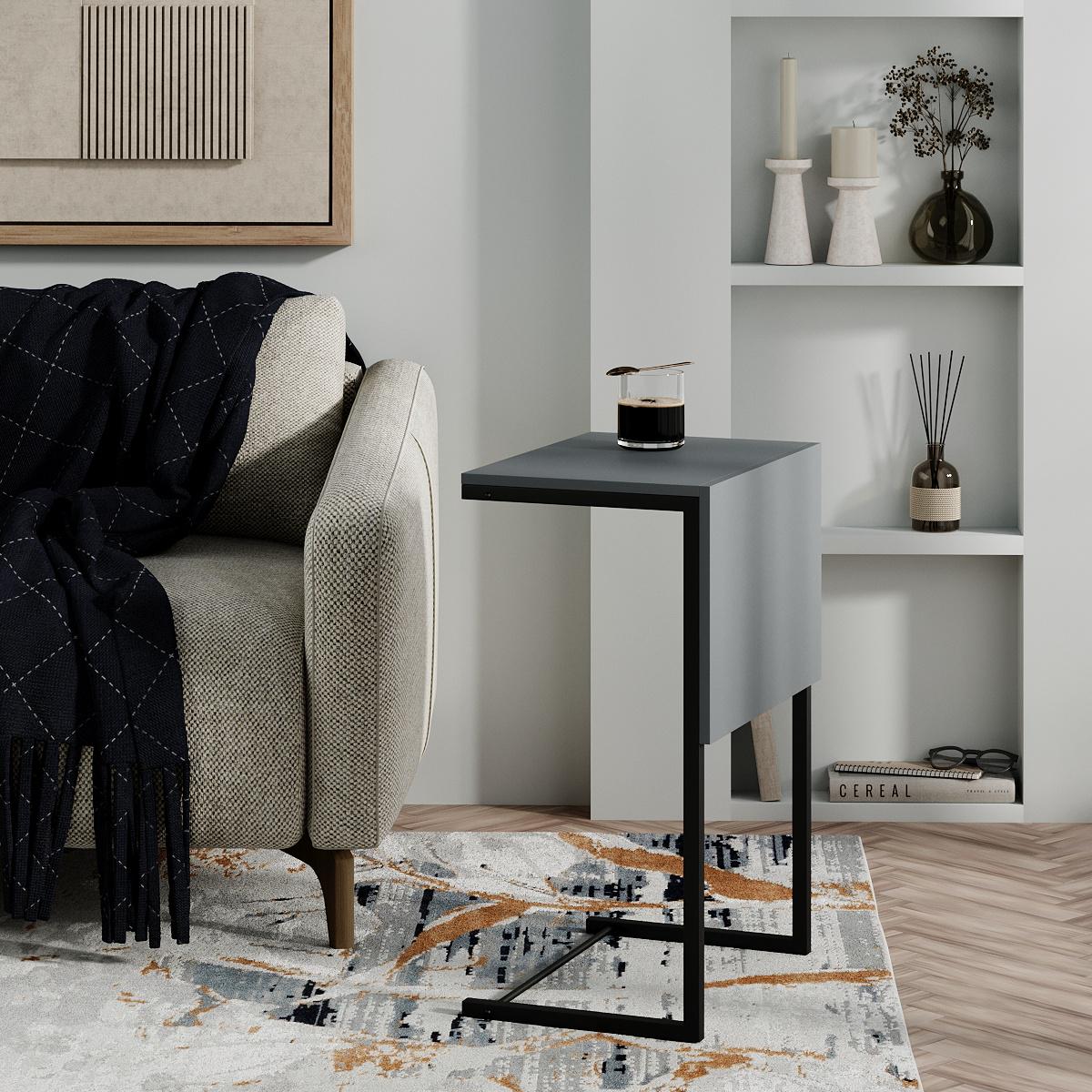 Стіл-трансформер Art In Head Just Fiji 654х327х442 мм Графіт/Чорний - фото 4 Стіл-трансформер Art In Head Just Fiji 654х327х442 мм Графіт/Чорний - фото 4