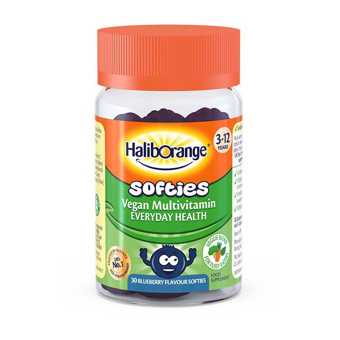 Комплекс витаминов для детей Haliborange Softies Vegan Multivitamin 30 желеек Голубика (21618-01)