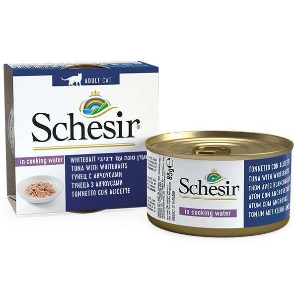 Корм влажный Schesir Tuna Whitebait Rice 85 г