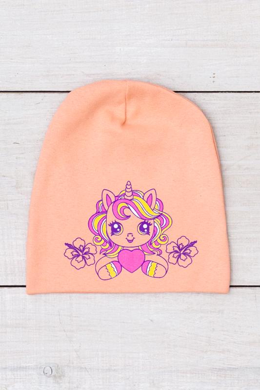 Шапка для дівчинки подвійна Носи Своє 36 см Персиковий (6114-1)