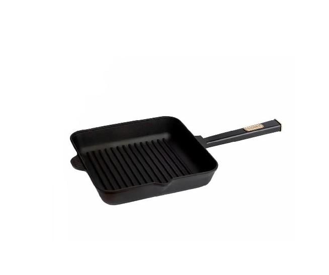 Сковорода-гриль чугунная Brizoll с ручкой Optima-Black 260х260х57,5 мм (AN013354)