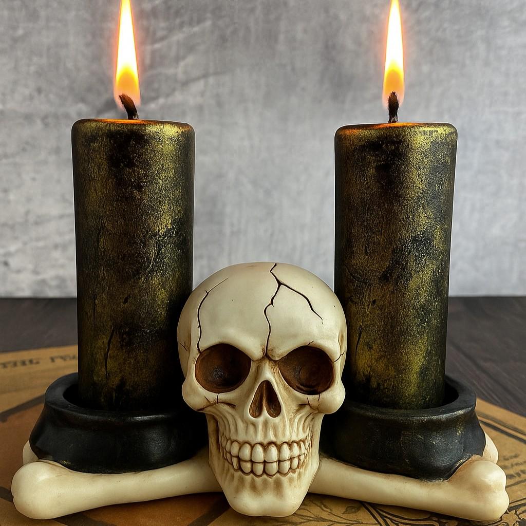 Свічка воскова Циліндр 3,5х10 см Золотий/Чорний (810) - фото 4