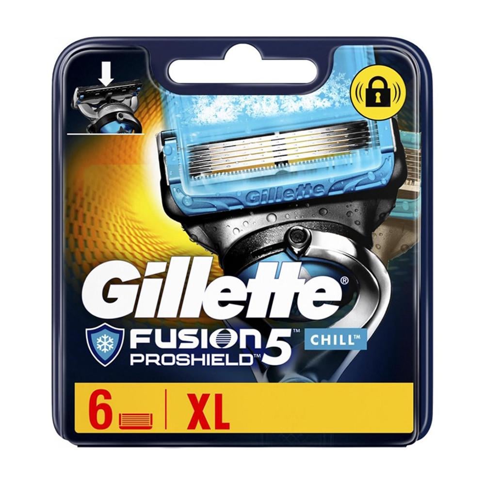 Картриджі змінні для гоління чоловічі Gillette Fusion Proshield Chill 6 шт. (7619183)