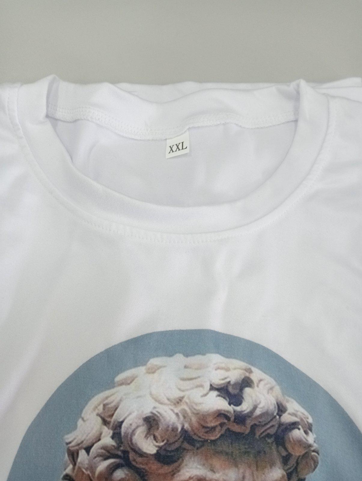 Футболка з принтом Аполлон з гумкою ХХL Білий (00194) - фото 2 Футболка з принтом Аполлон з гумкою ХХL Білий (00194) - фото 2