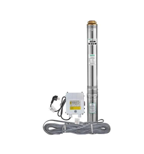 Скважинный насос центробежный Taifu 4STM 2/21+50M 1100 Вт с кабелем 50 м и пультом (TF3384)