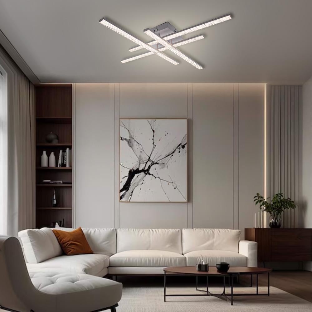 Люстра світлодіодна ESLLSE LINE 4L 60 Вт 810x810x125 мм Білий (10549) - фото 7