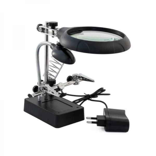 Держатель Третья рука ZD-126-3 2,5Х/7,5Х/10Х 90 мм/34 мм c Led (210054-11)