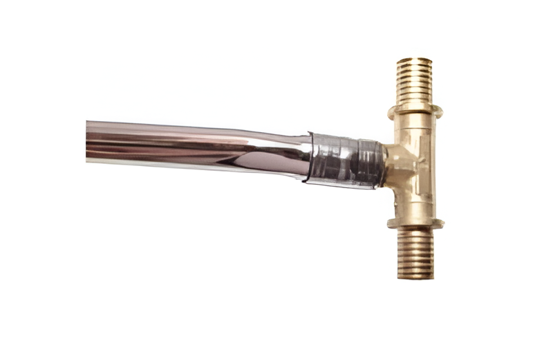 Тройник натяжной Herz 16 мм никелированный для подключения радиатора (TK-T201181)