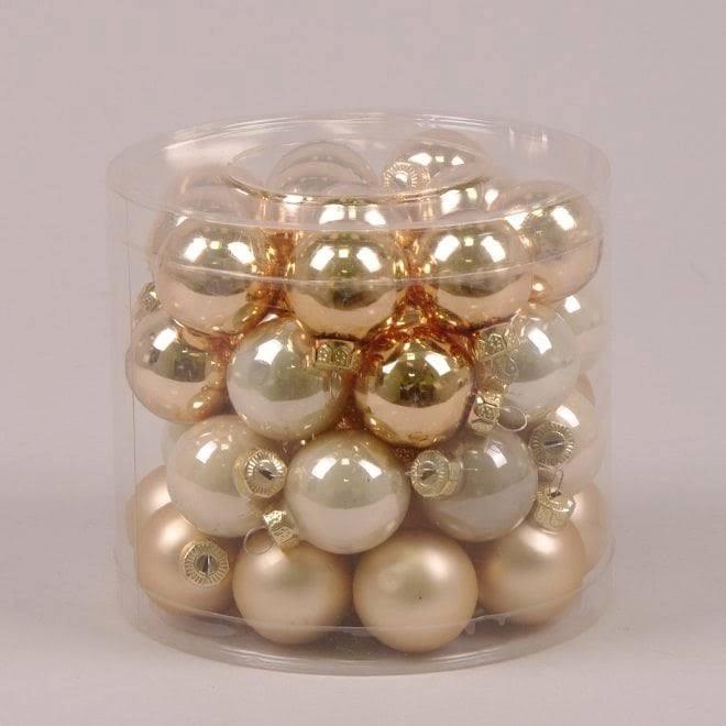 Набор шариков стеклянных новогодних 3 см 45 шт. (44544)