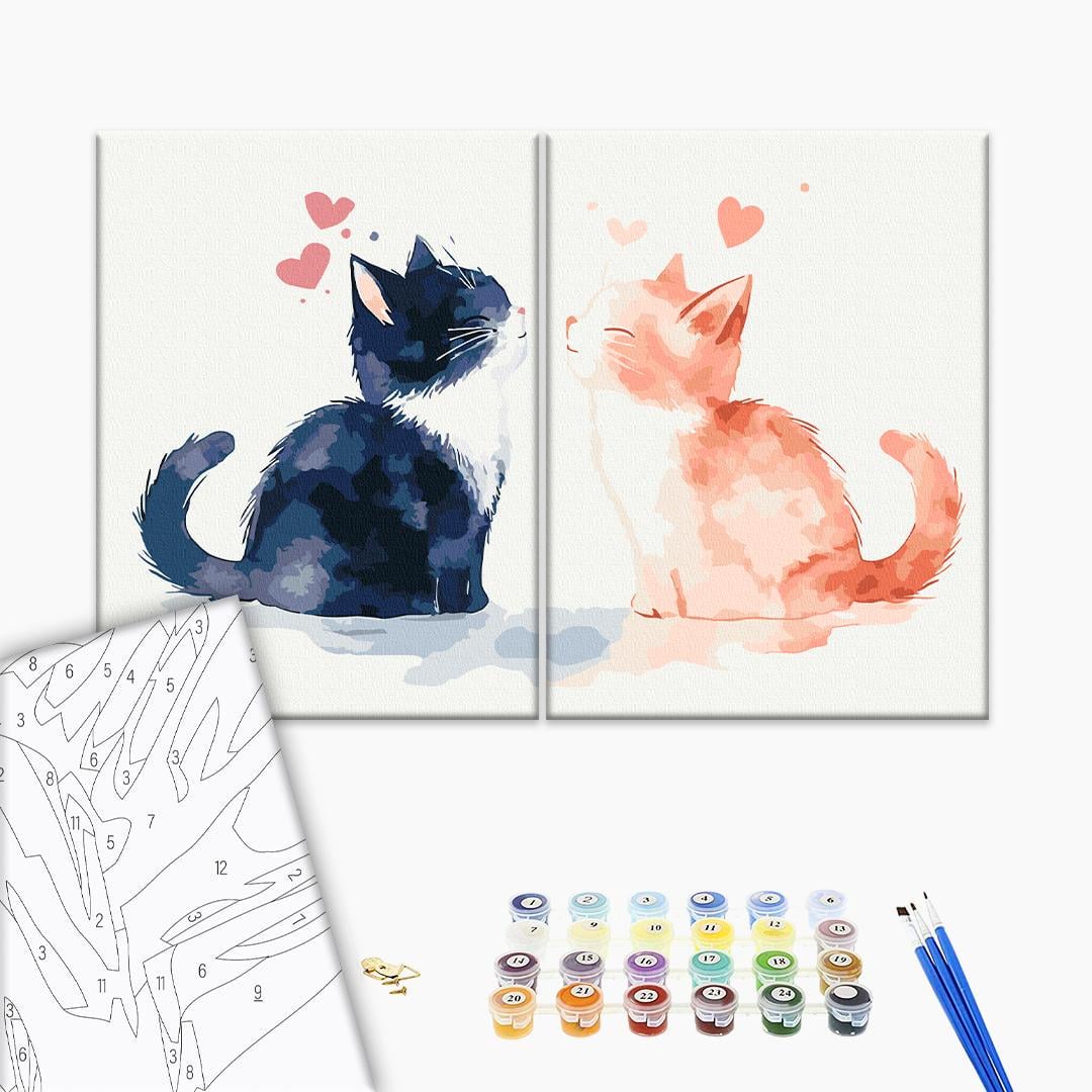 Картина по номерам Brushme Мурлыканье любви 30x40 см (RBS10289Q)