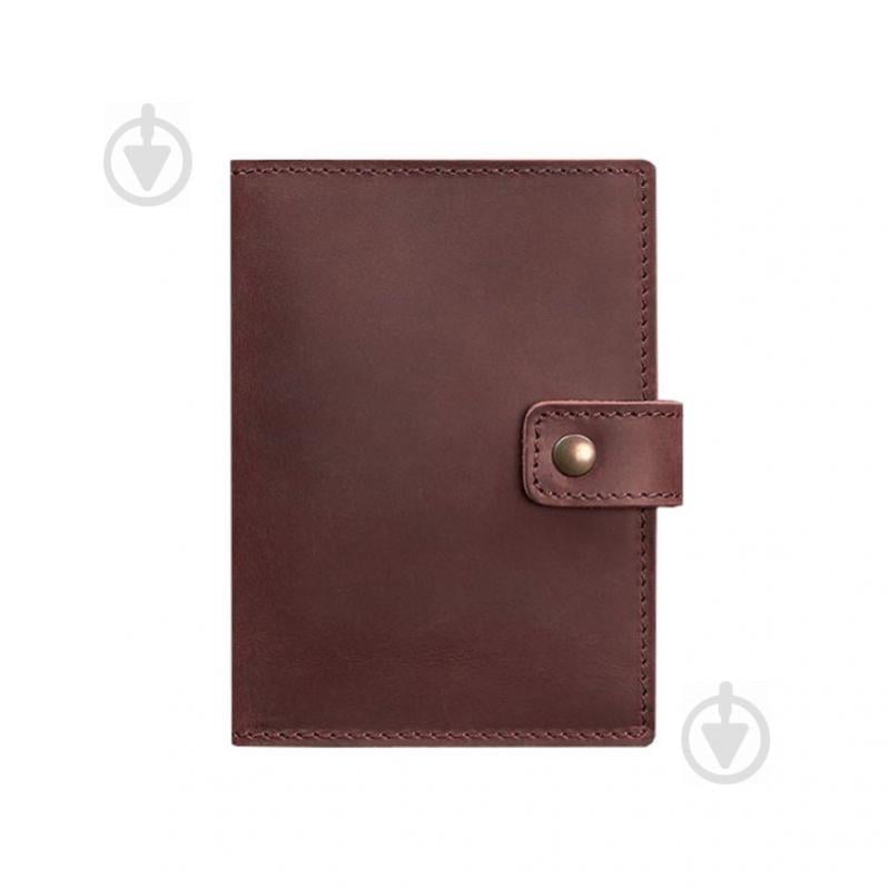 Жіноча шкіряна обкладинка для паспорта BlankNote 5.0 Crazy Horse з віконцем Бордова (BN-OP-5-vin-kr)
