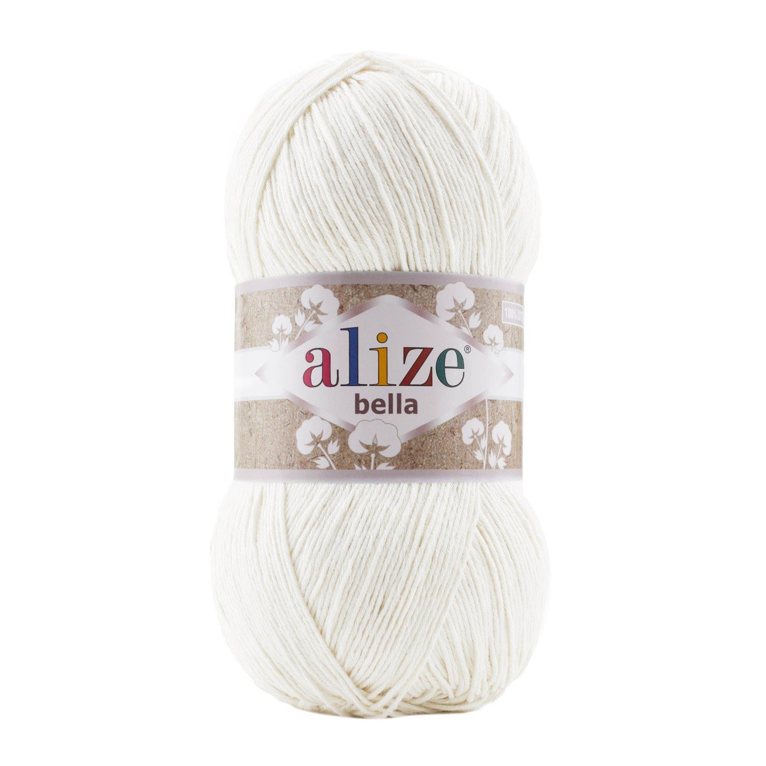 Пряжа Alize Bella 100 1055 білий (7575)