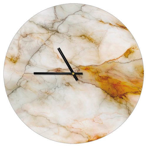 Часы настенные круглые 36 см мрамор Белый (CHR_P_ORG026)