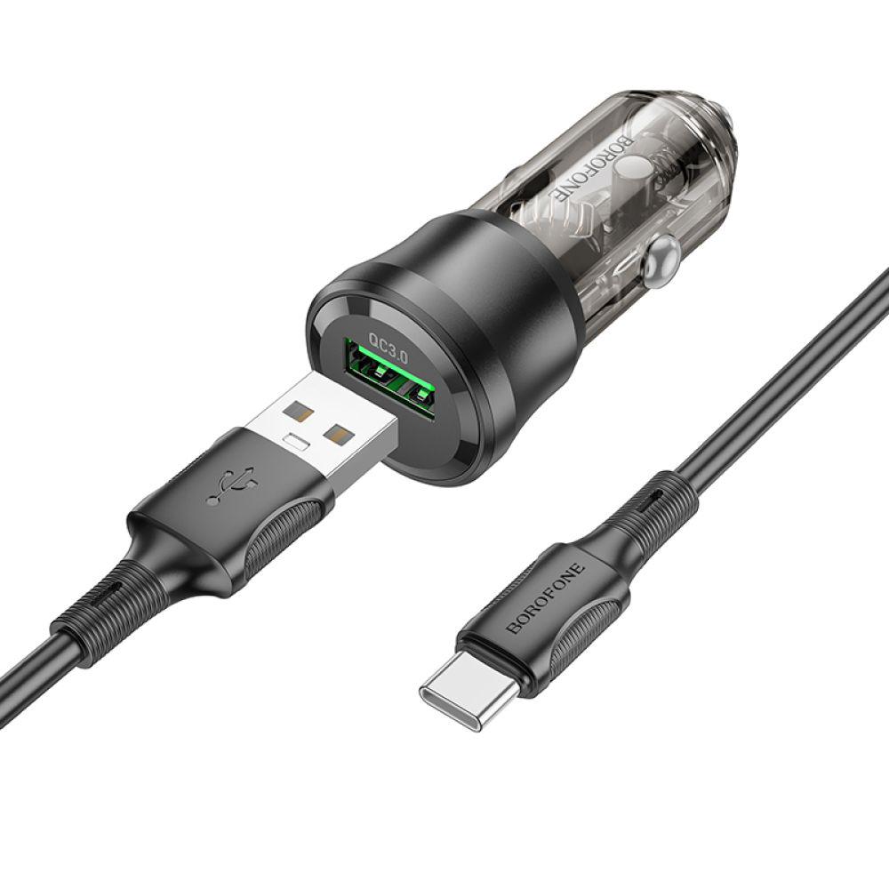 Зарядний пристрій автомобільний Borofone BZ23 1USB QC18W+Type-C (28213004) - фото 3 Зарядний пристрій автомобільний Borofone BZ23 1USB QC18W+Type-C (28213004) - фото 3