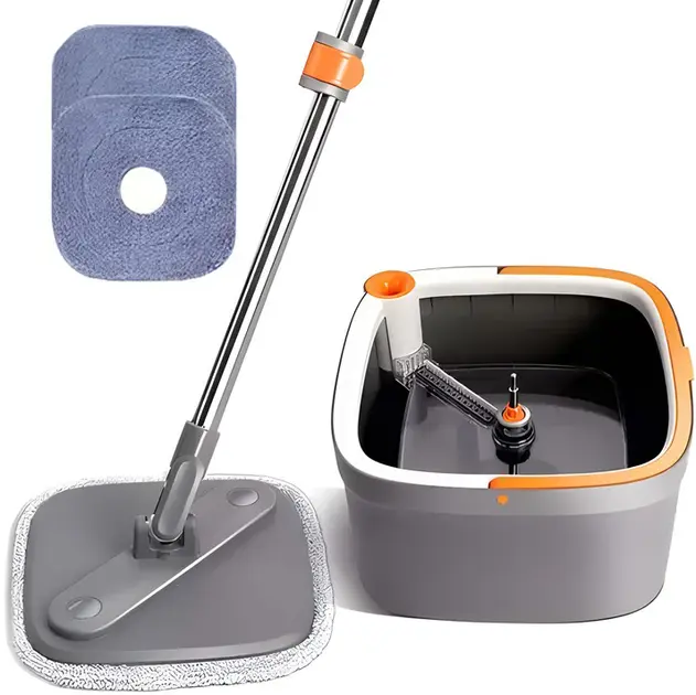 Комплект швабра с ведром для мытья полов Mop with bucket K10 с отжимом