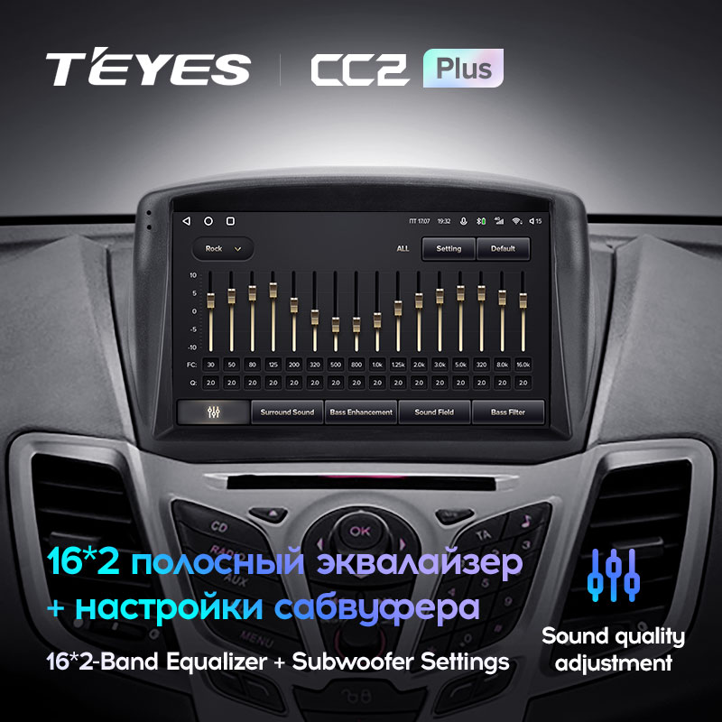 Автомагнитола штатная Teyes CC2 Plus для Ford Fiesta Mk 6 2008-2019 Android (1650670520) - фото 4