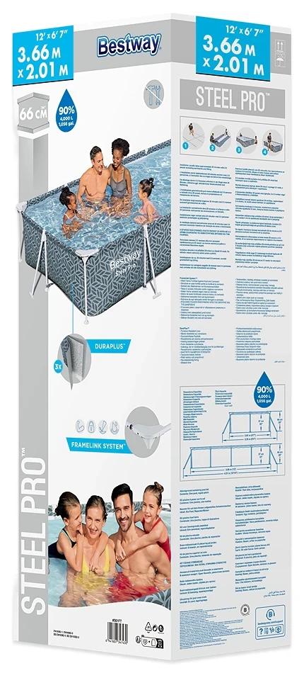 Бассейн прямоугольный Bestway 561FV 366х201х66 см 4000 л с фильтр-насосом - фото 3
