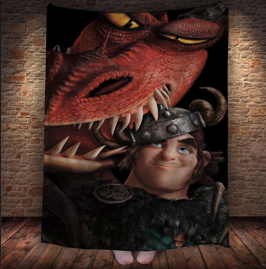 Плед із 3D принтом How to Train Your Dragon Сморкала 150х200 см (epi_1909) Плед із 3D принтом How to Train Your Dragon Сморкала 150х200 см (epi_1909)