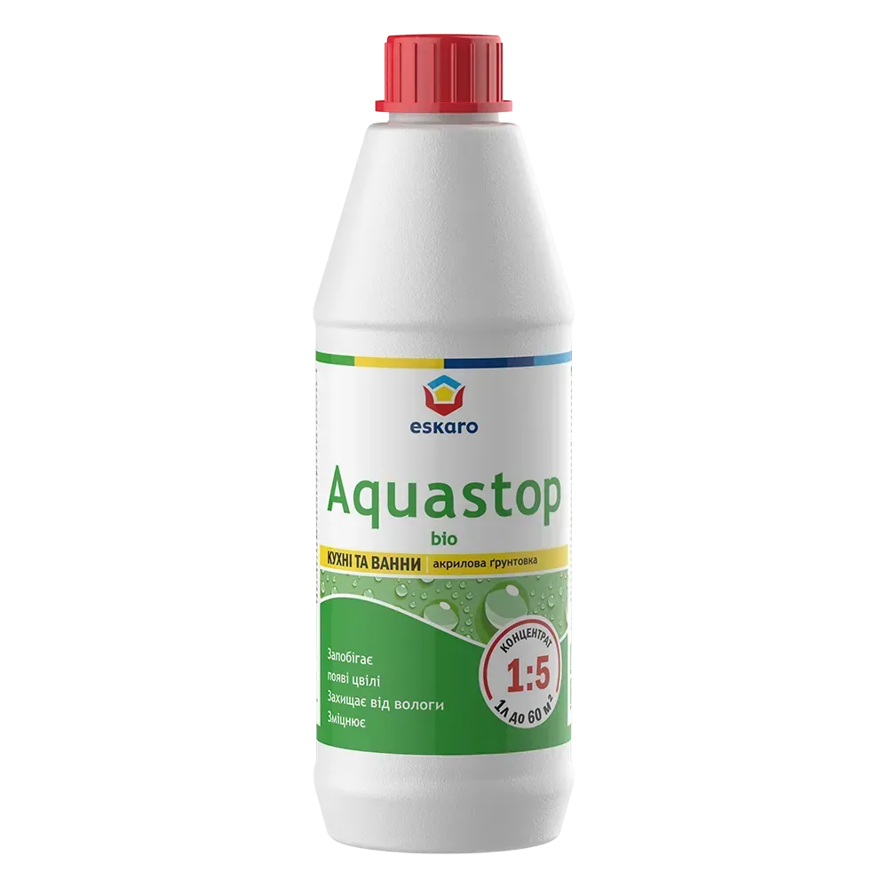 Грунтовка влагоизоляционная для внутренних работ Eskaro AQUASTOP BIO 1 л (2028273668)