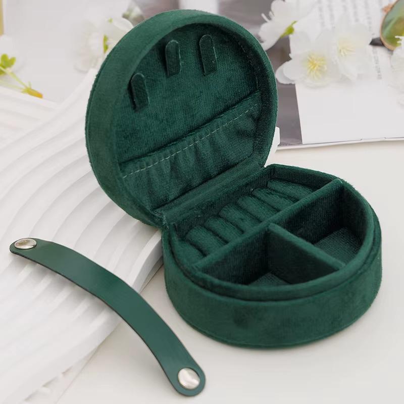 Ящик для хранения украшений драгоценностей и аксессуаров 10х9х5 см Зеленый бархат