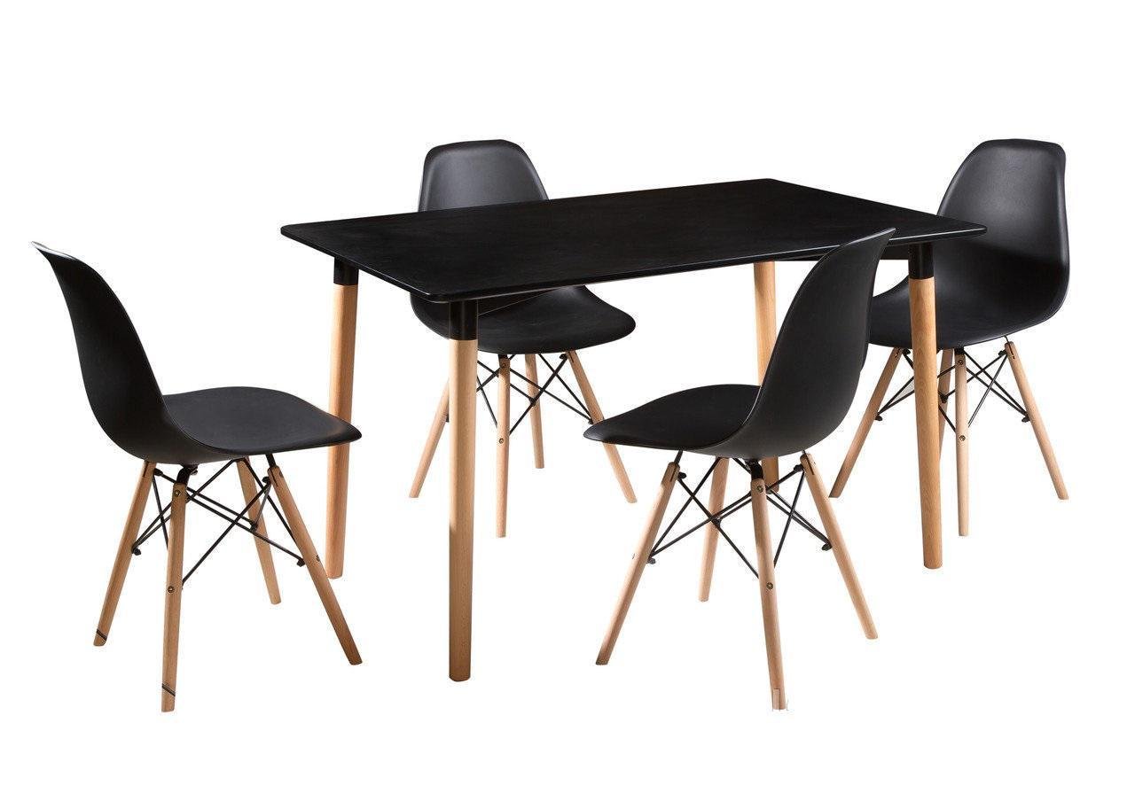 Комплект для кухни Fregat Milano стол и кресла 4 шт. Черный (28434366) - фото 5