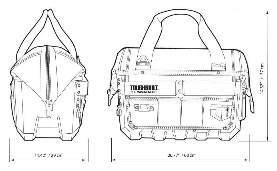 Сумка для инструмента ToughBuilt с большой горловиной (TB-CT-62-20-BEA) - фото 7