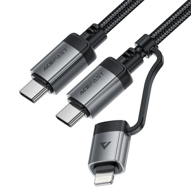 Кабель Acefast C20-01 MFI Cable USB-C to USB- C/Lightning Black
