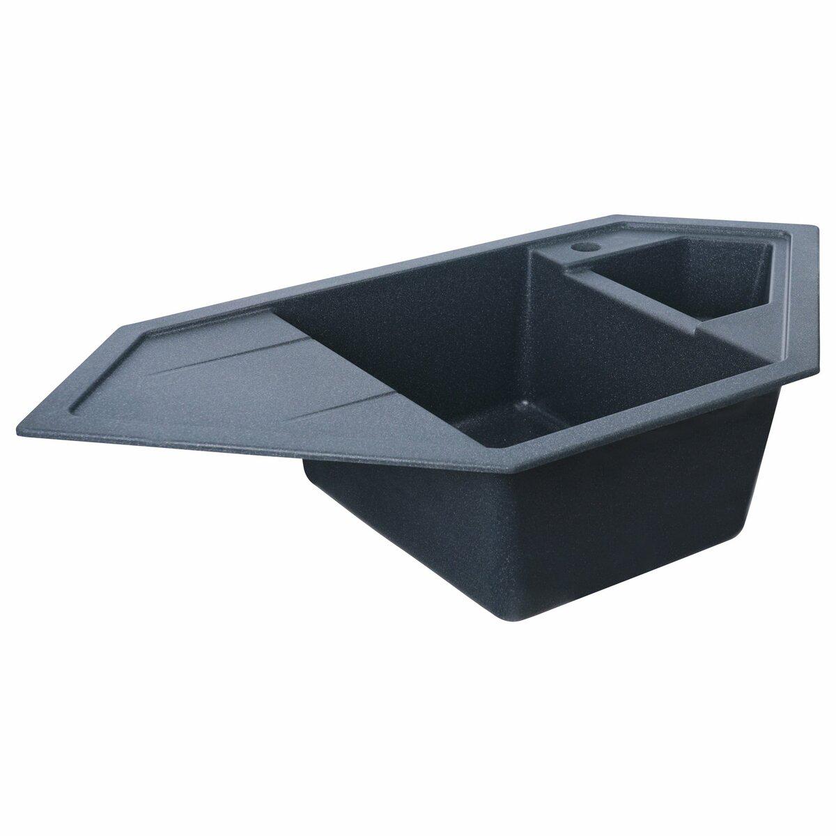 Мойка для кухни гранитная Platinum 9950 PANDORA Карбон матовый (9950-32) - фото 2