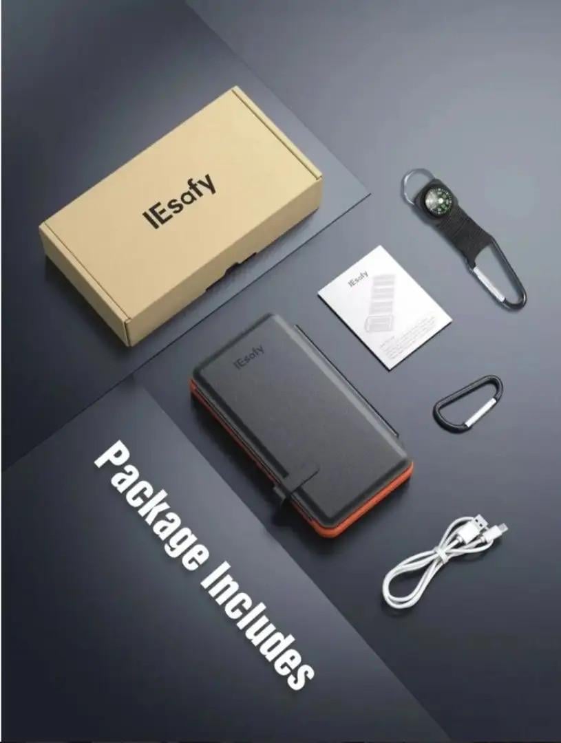 Повербанк сонячний iBattery YD-820S з додатковими панелями та ліхтариком 26800 mAh Orange - фото 2 Повербанк сонячний iBattery YD-820S з додатковими панелями та ліхтариком 26800 mAh Orange - фото 2