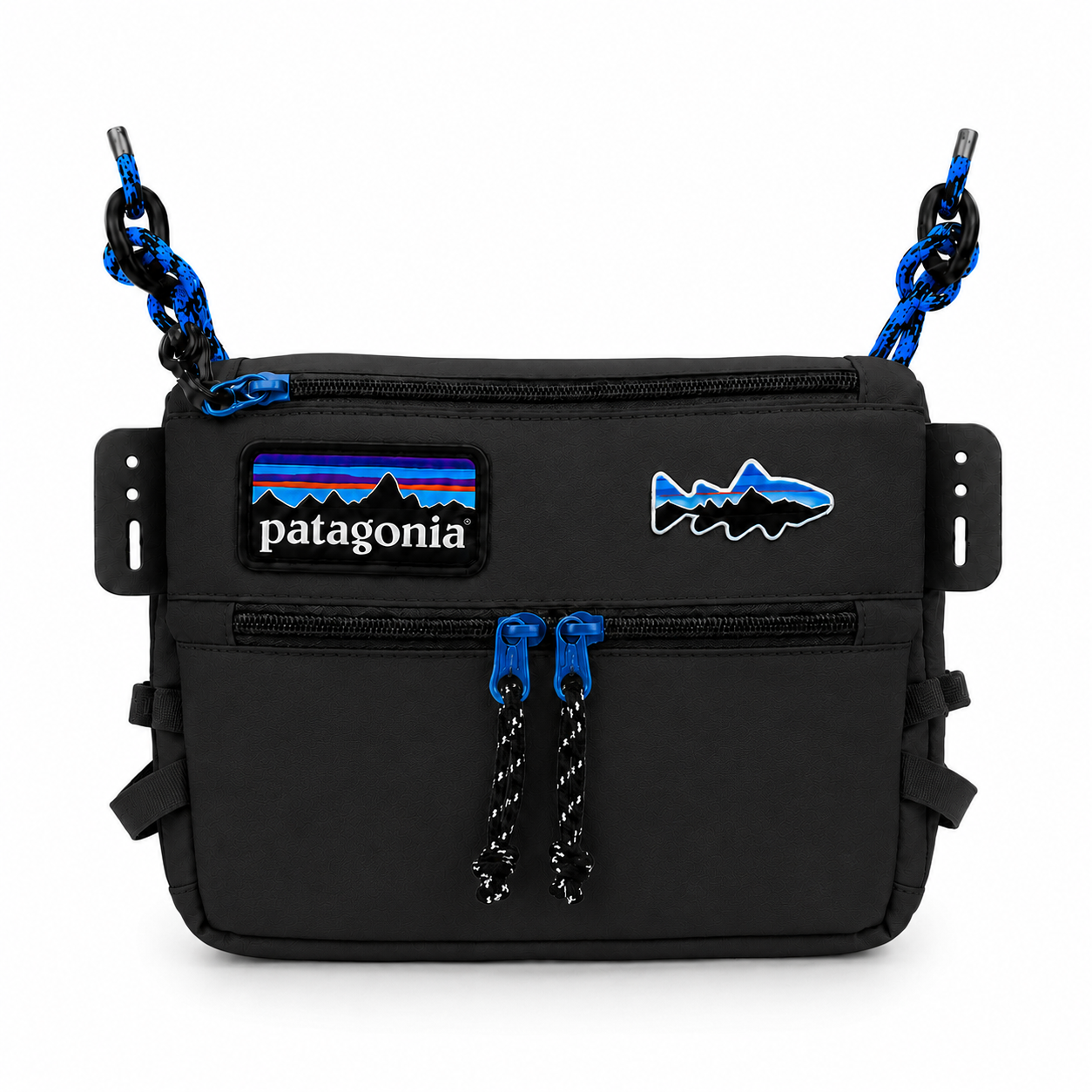 Сумка через плечо Patagonia Messenger водоотталкивающая с 4 отделениями Черный