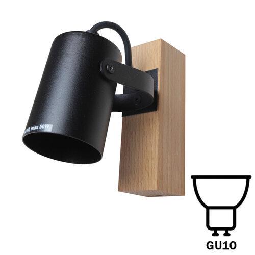 Спот настенно-потолочный ETRON 1-EDR-8600 WoodLine Spot GU10 1x35 Вт Натуральный/Черный (39323) - фото 2