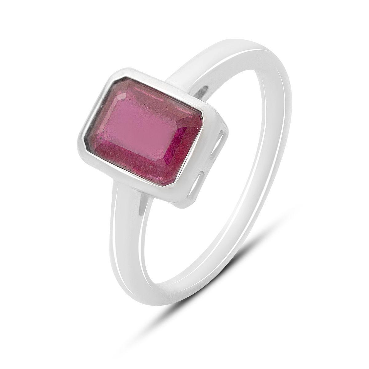 Кольцо серебряное Tiva с натуральным рубином 2,2 ct 3,13 г р. 18,5 (2165378)