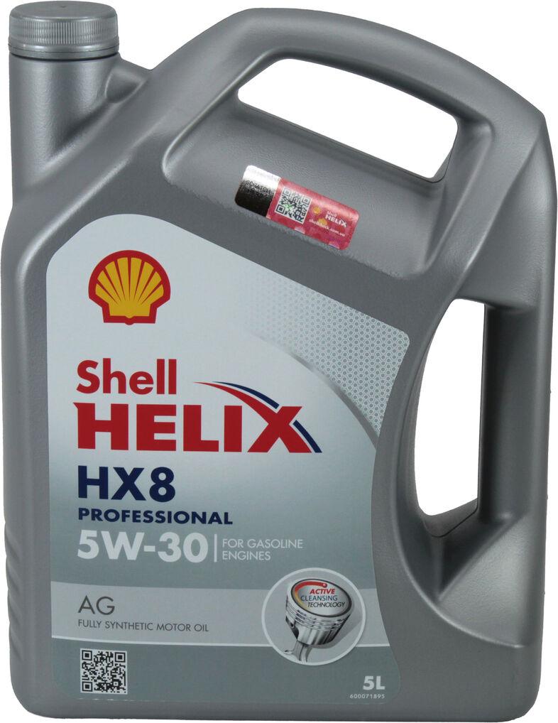 Моторное масло SHELL Helix HX8 Professional AG бензин/дизель 5W-30 5 л (1401451) - фото 1