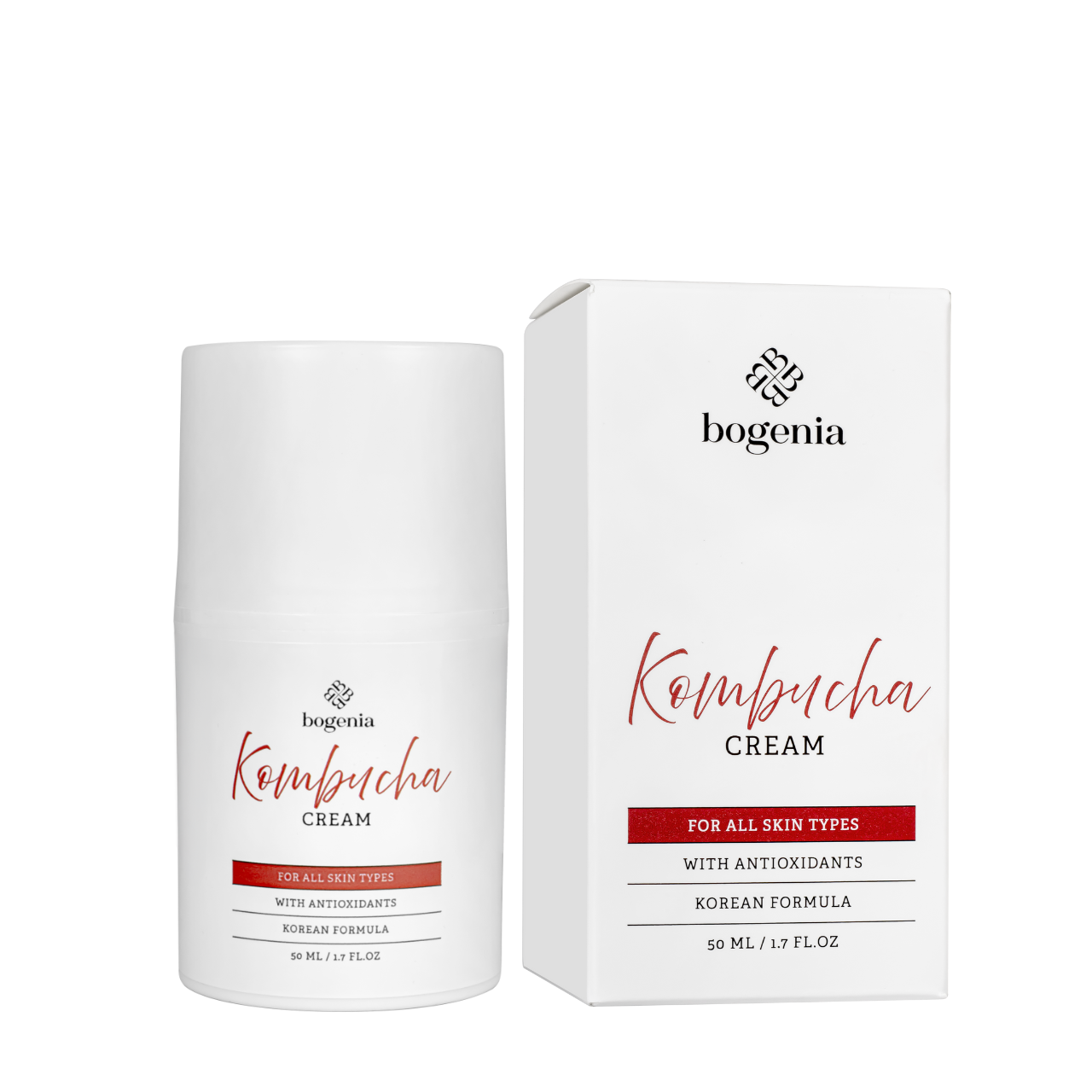 Крем для лица увлажняющий Bogenia Kombucha Cream с комбучей и антиоксидантами 50 мл