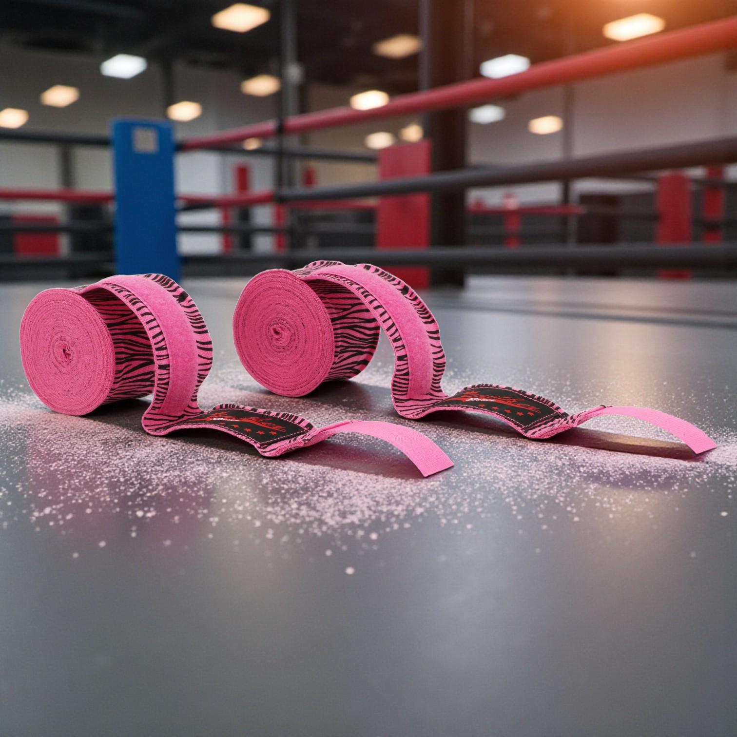 Бинты боксерские Another Boxer с принтом Зебра 3 м Розовый - фото 4 Бинты боксерские Another Boxer с принтом Зебра 3 м Розовый - фото 4