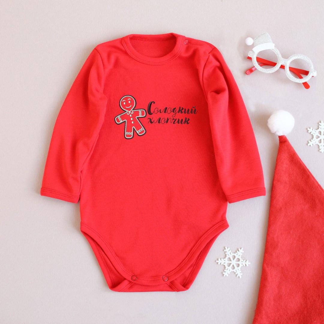 Боді для хлопчика Пряник з довгим рукавом 62 см 0-3 міс Червоний (2679643156) Боді для хлопчика Пряник з довгим рукавом 62 см 0-3 міс Червоний (2679643156)