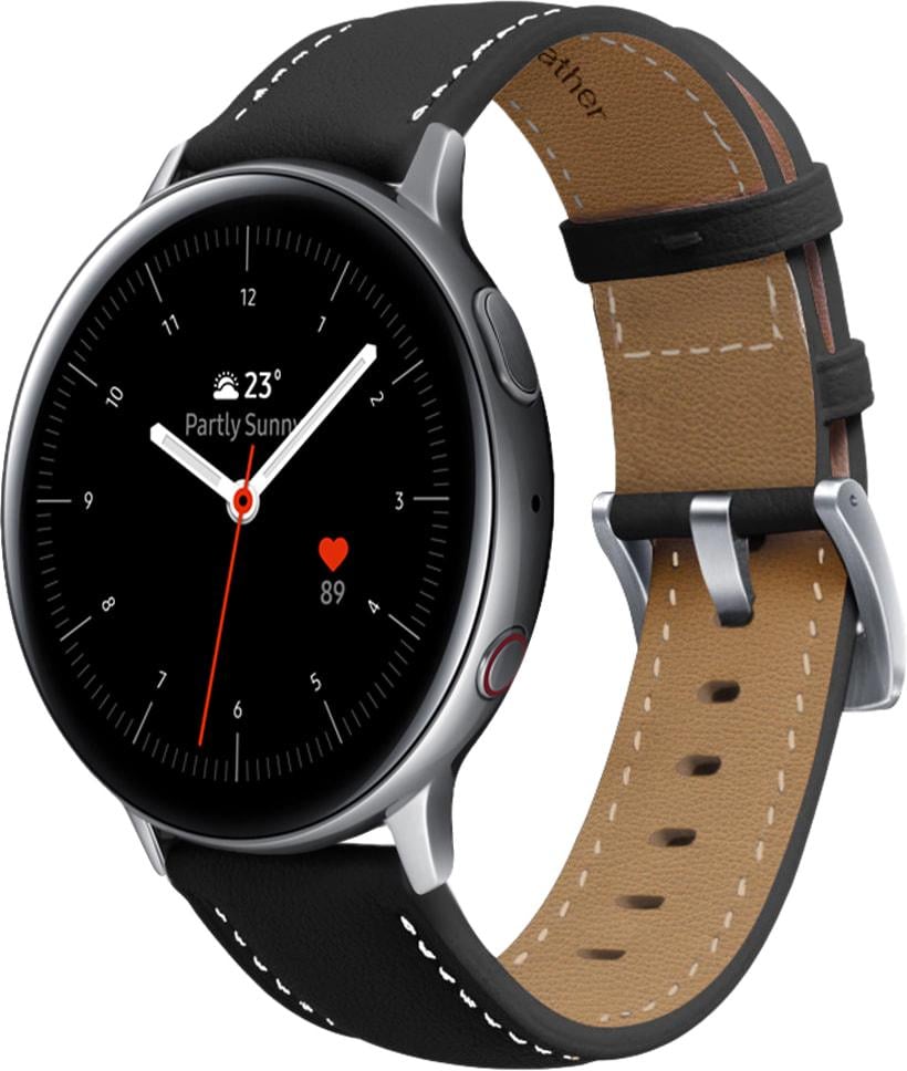 Ремешок кожаный Folsa для Galaxy Watch Active 2 40/44 мм Black (31521-2B)