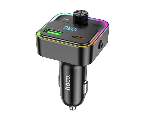 Зарядний пристрій автомобільний Hoco E81 QC3.0 PD30W з FM модулятором Black - фото 4
